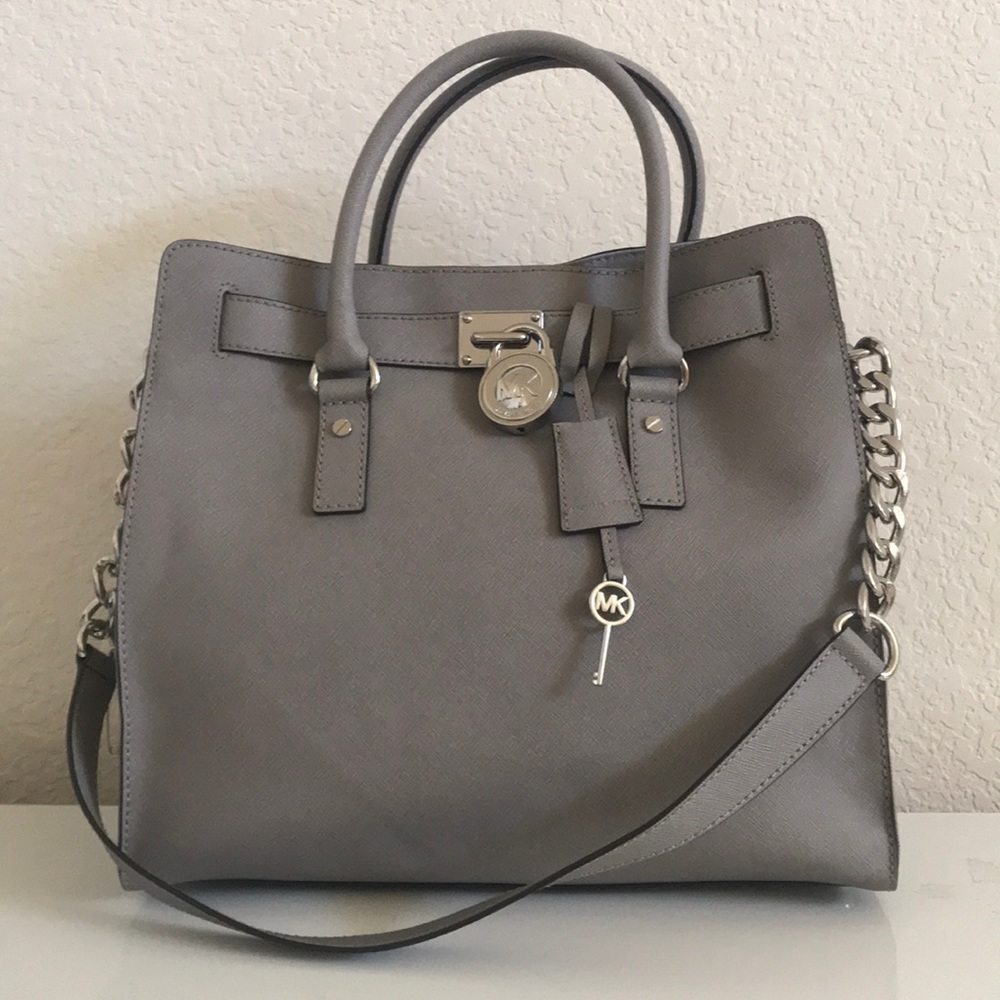 Michael Kors Large Gray Hamilton Satchel